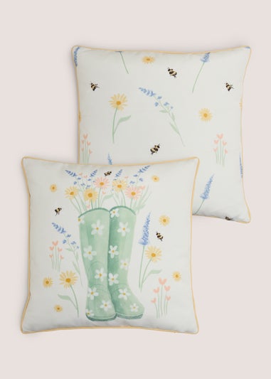 Green Wellies Reversible Cushion