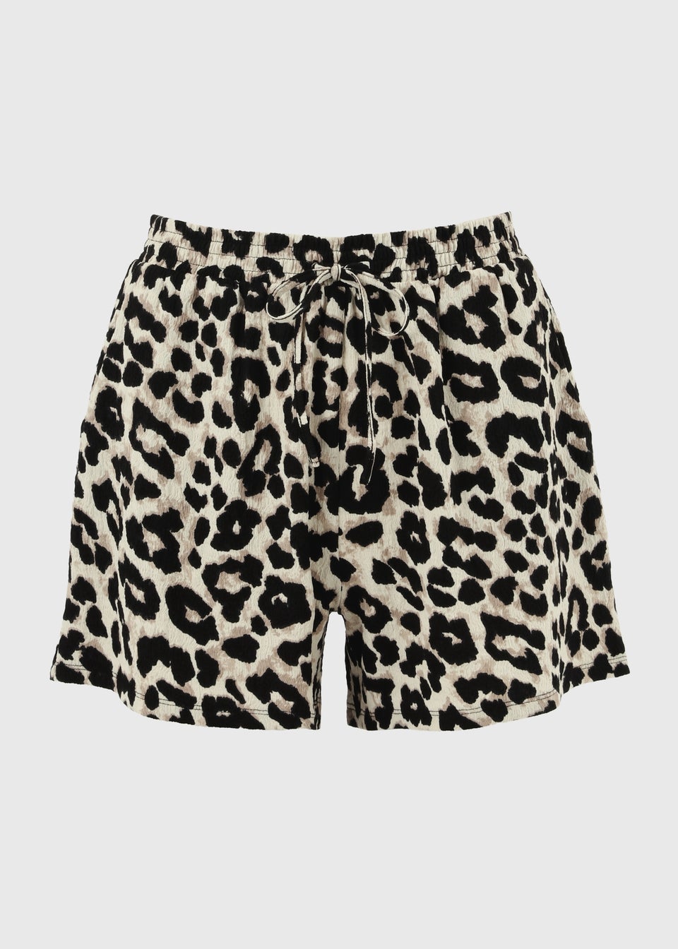 Brown Leopard Print Co Ord Shorts