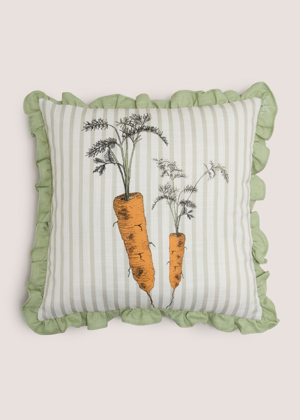 Green Carrot Reversible Cushion
