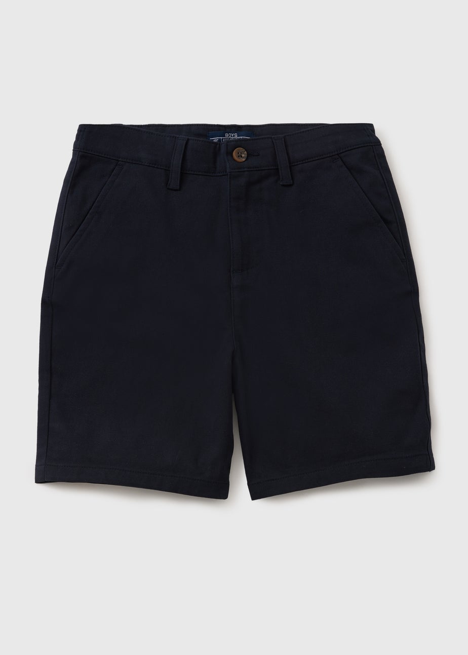 Boys Navy Chino Shorts (7-15yrs)
