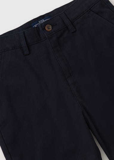Boys Navy Chino Shorts (7-15yrs)