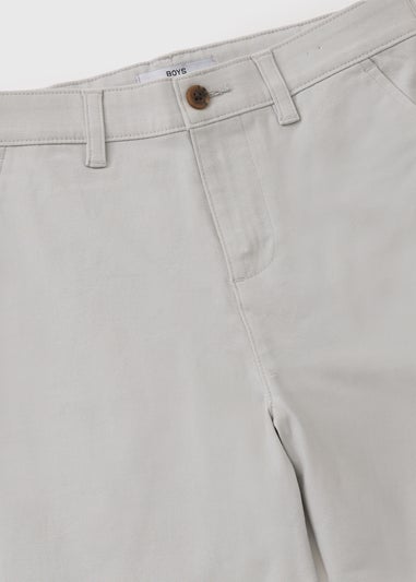Boys Grey Chino Shorts (7-15yrs)