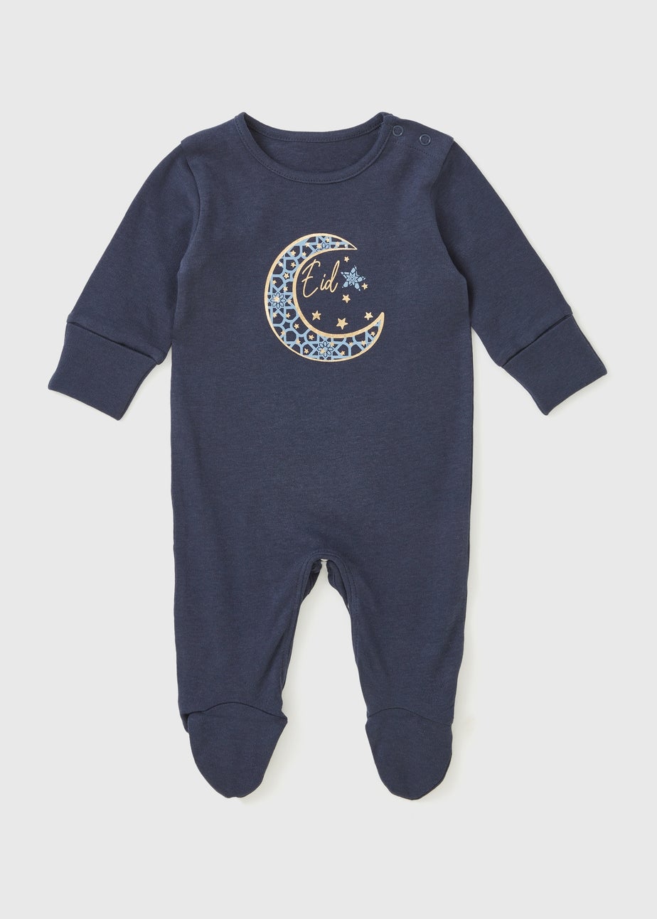 Baby Navy First Eid Sleepsuit (Newborn-23mths)