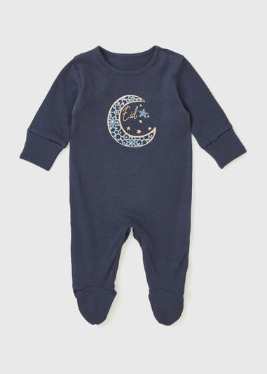 Baby Navy First Eid Sleepsuit (Newborn-23mths)