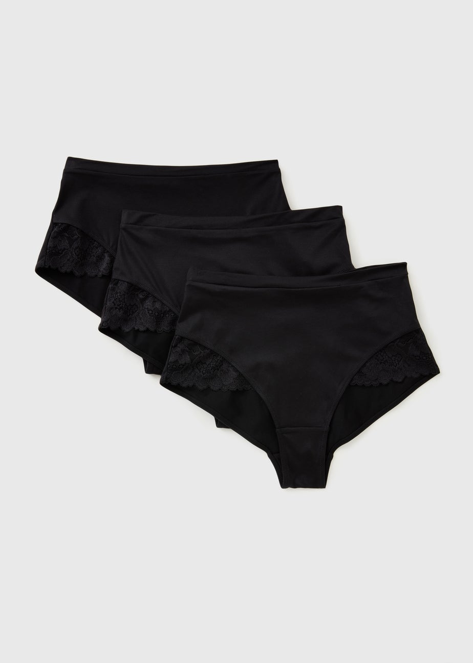3 Pack Black Comfort Luxe Full Knickers