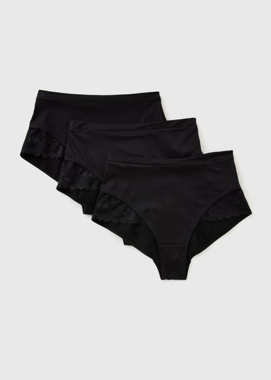 3 Pack Black Comfort Luxe Full Knickers