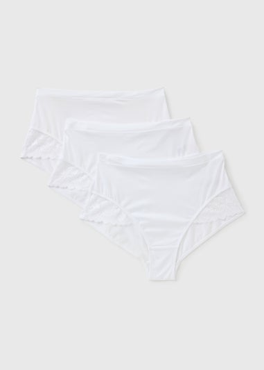3 Pack White Comfort Luxe Full Knickers