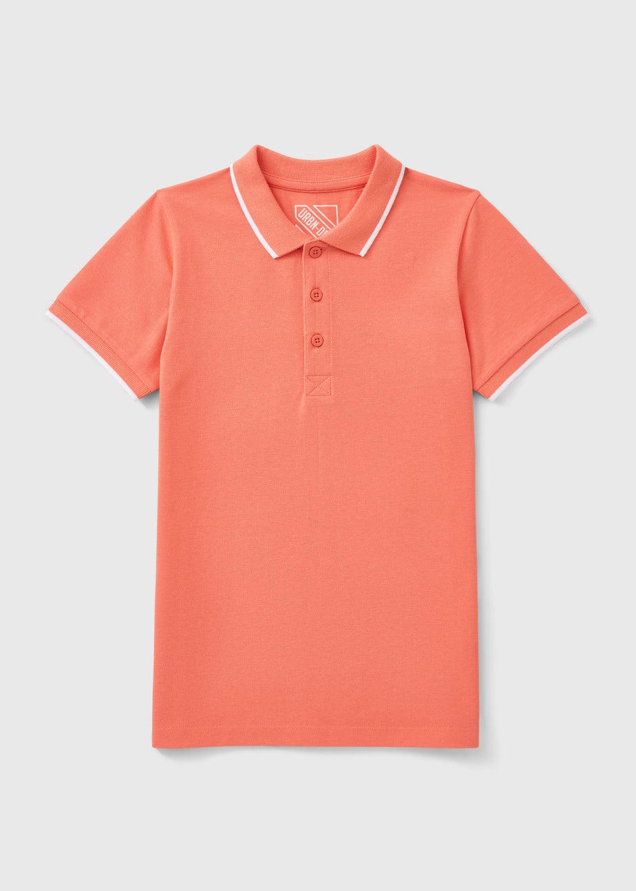 Boys Orange Casual Polo Top (7-15yrs)