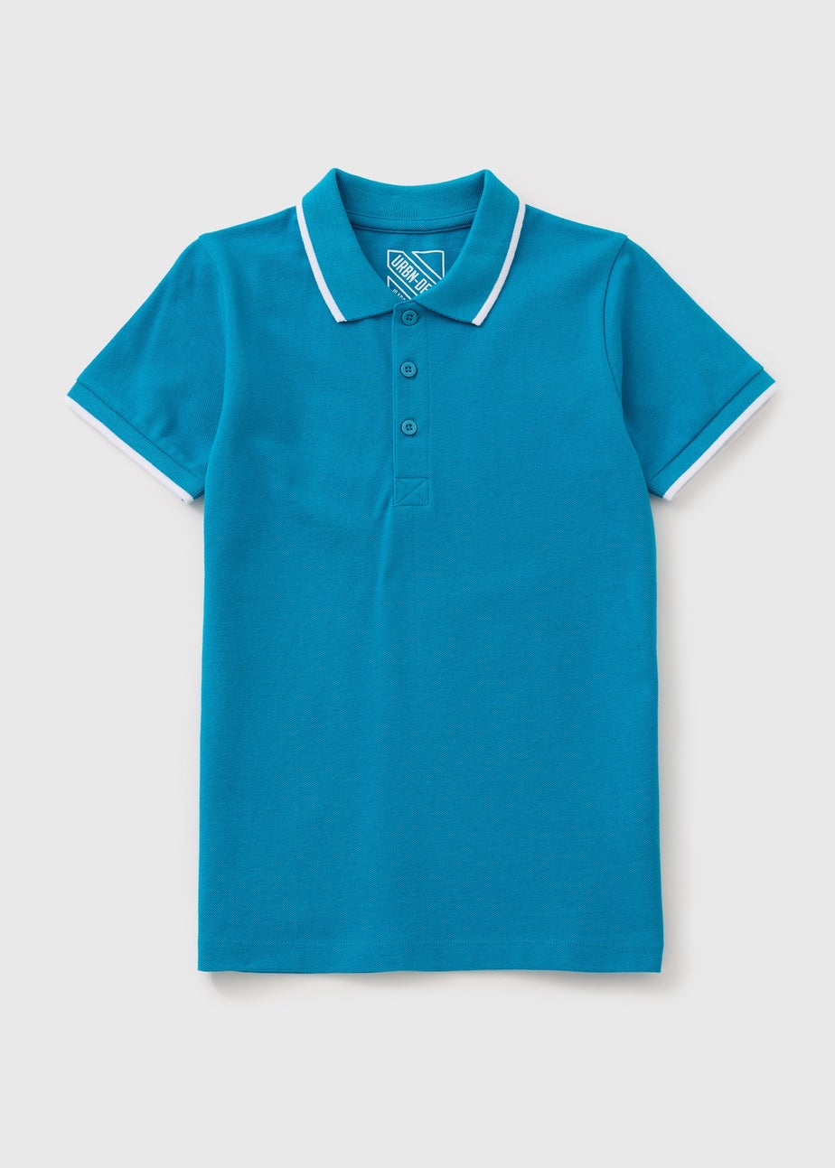 Boys Teal Casual Polo Shirt (7-15yrs)
