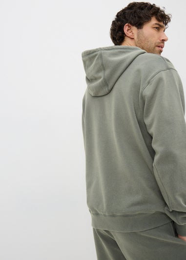 Khaki Washed Co Ord Hoodie