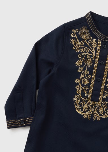 Boys Navy Kurta Shirt (1-7yrs)