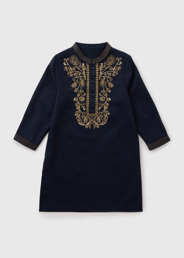Boys Navy Kurta Shirt (1-7yrs)