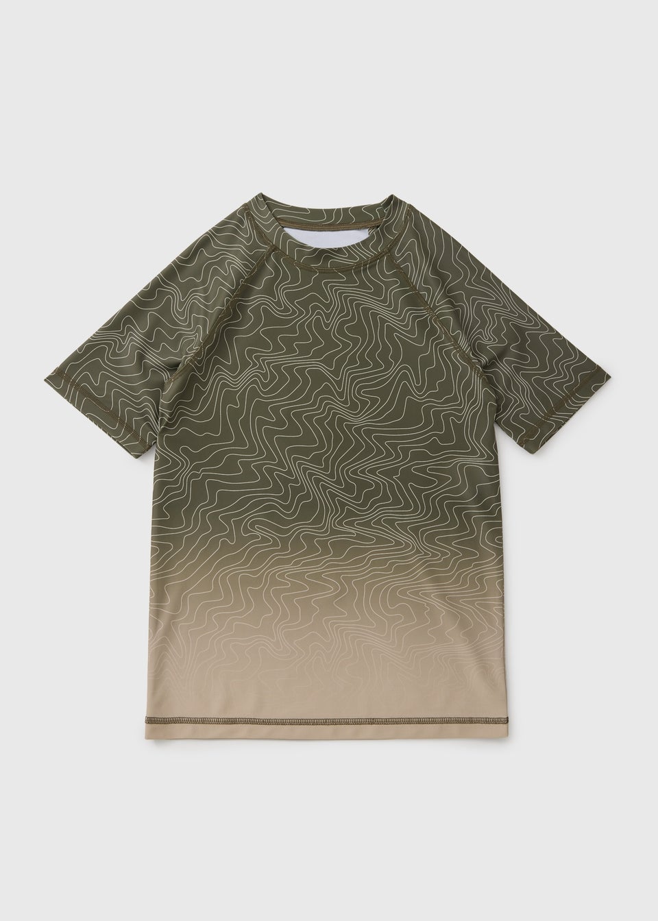 Boys Khaki Squiggle Rash Vest (7-15yrs)