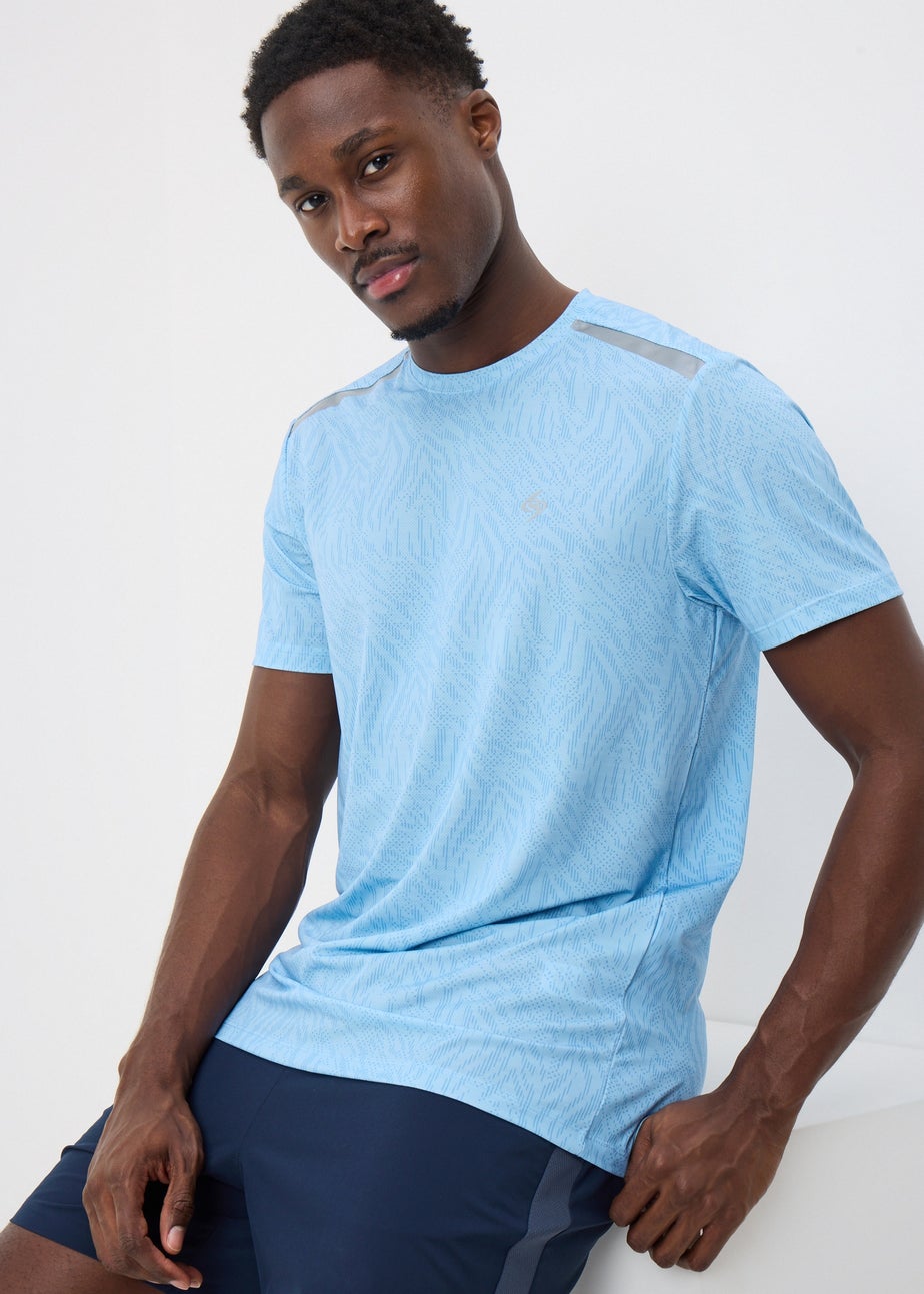 Souluxe Blue Printed T-Shirt