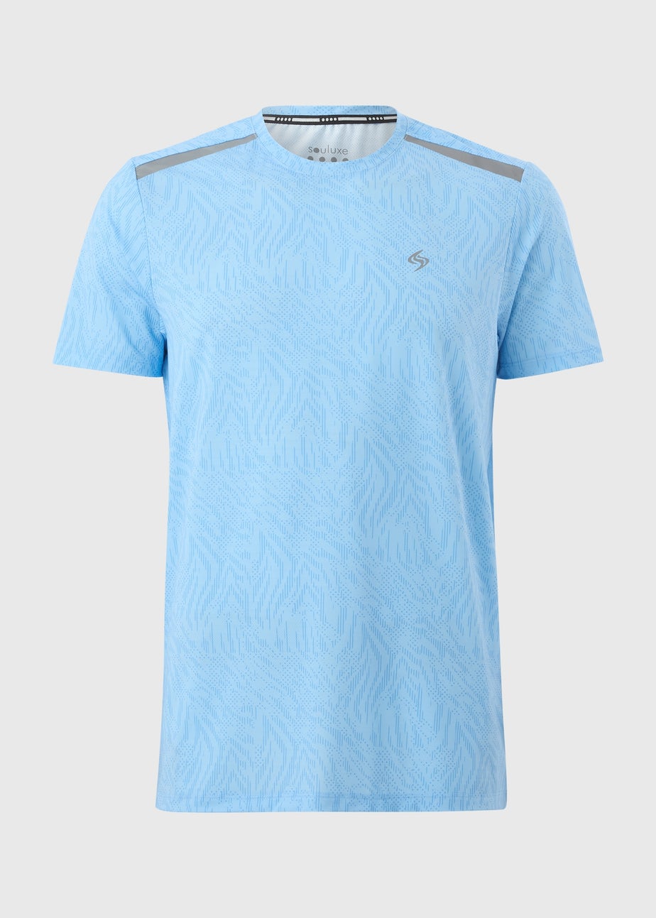 Souluxe Blue Printed T-Shirt