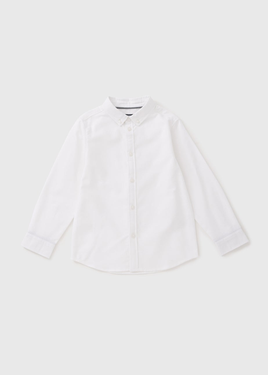 Boys White Oxford Long Sleeve Shirt (4-13yrs)