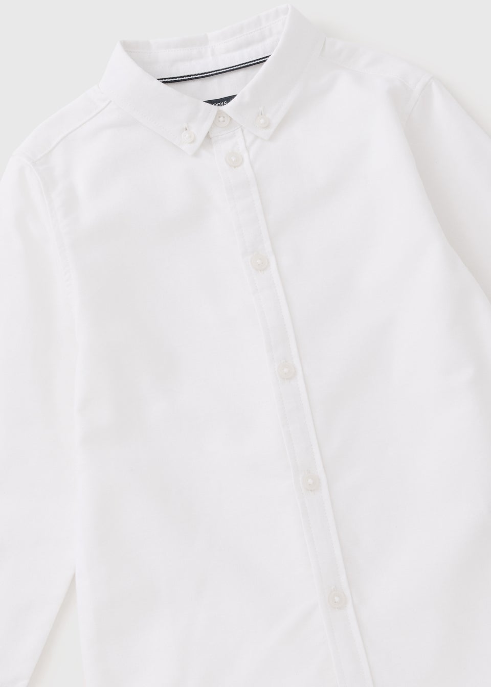 Boys White Oxford Long Sleeve Shirt (4-13yrs)