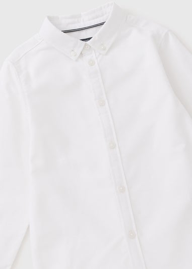 Boys White Oxford Long Sleeve Shirt (4-13yrs)