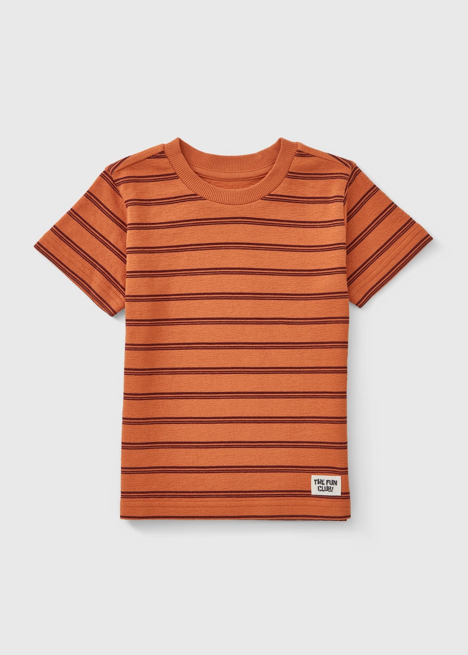 Boys Orange Textured Stripe T-Shirt (1-7yrs)