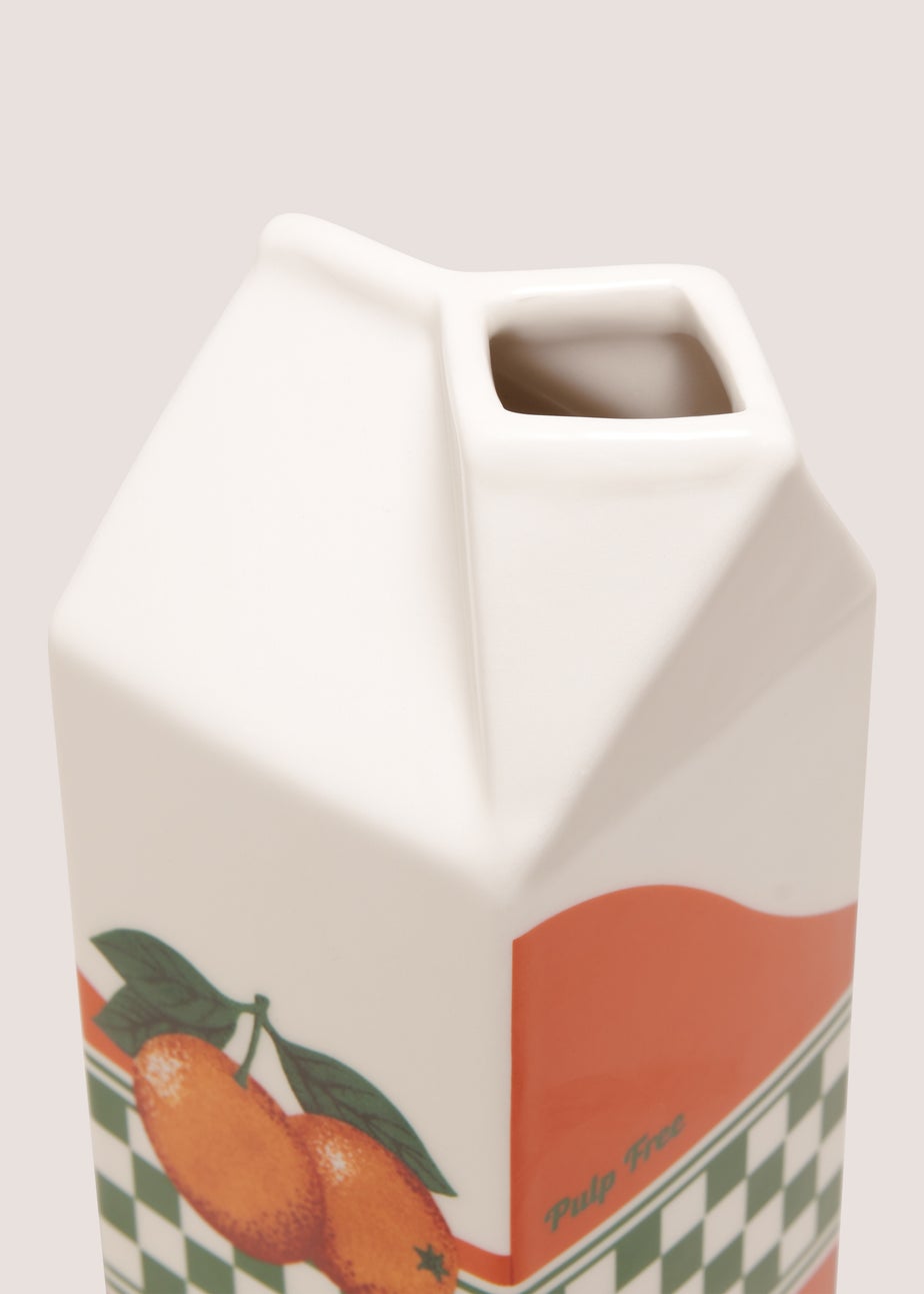 Orange Carton Vase