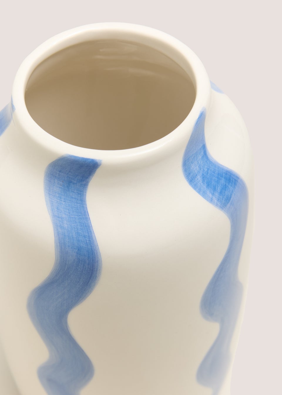 Blue Wavy Stripe Vase