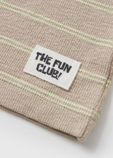 Boys Beige Textured Stripe T-Shirt (1-7yrs)