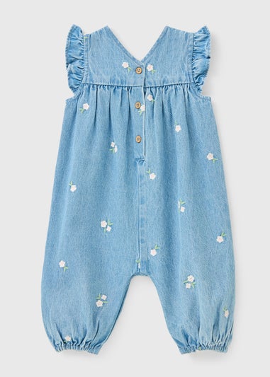 Baby Mid Wash Floral Romper (Newborn-23mths)