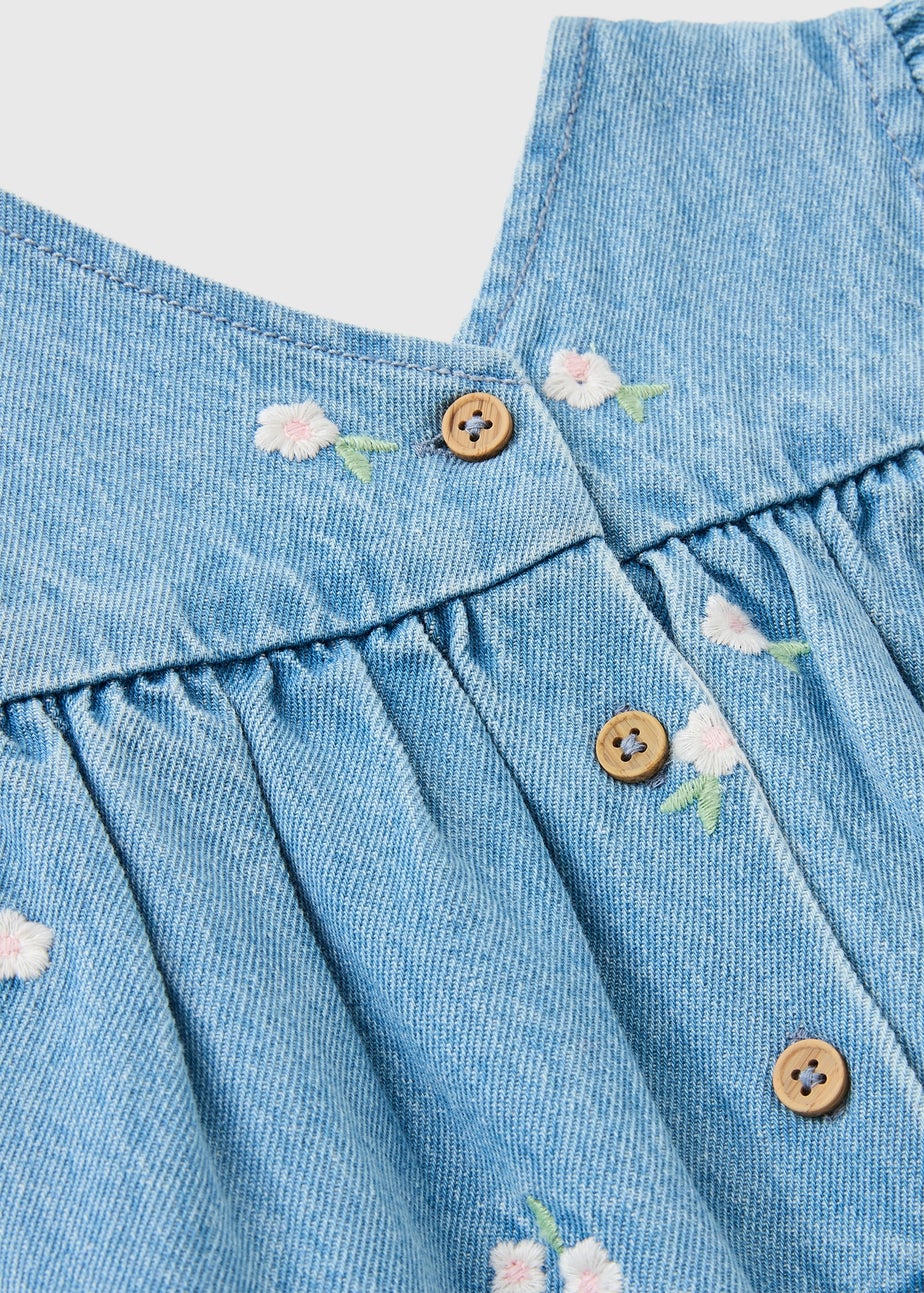 Baby Mid Wash Floral Romper (Newborn-23mths)