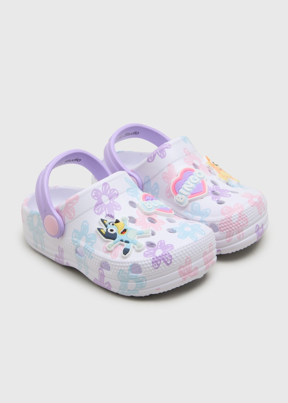 Bluey Girls Lilac Badge Clogs (Younger 4/5-8/9)