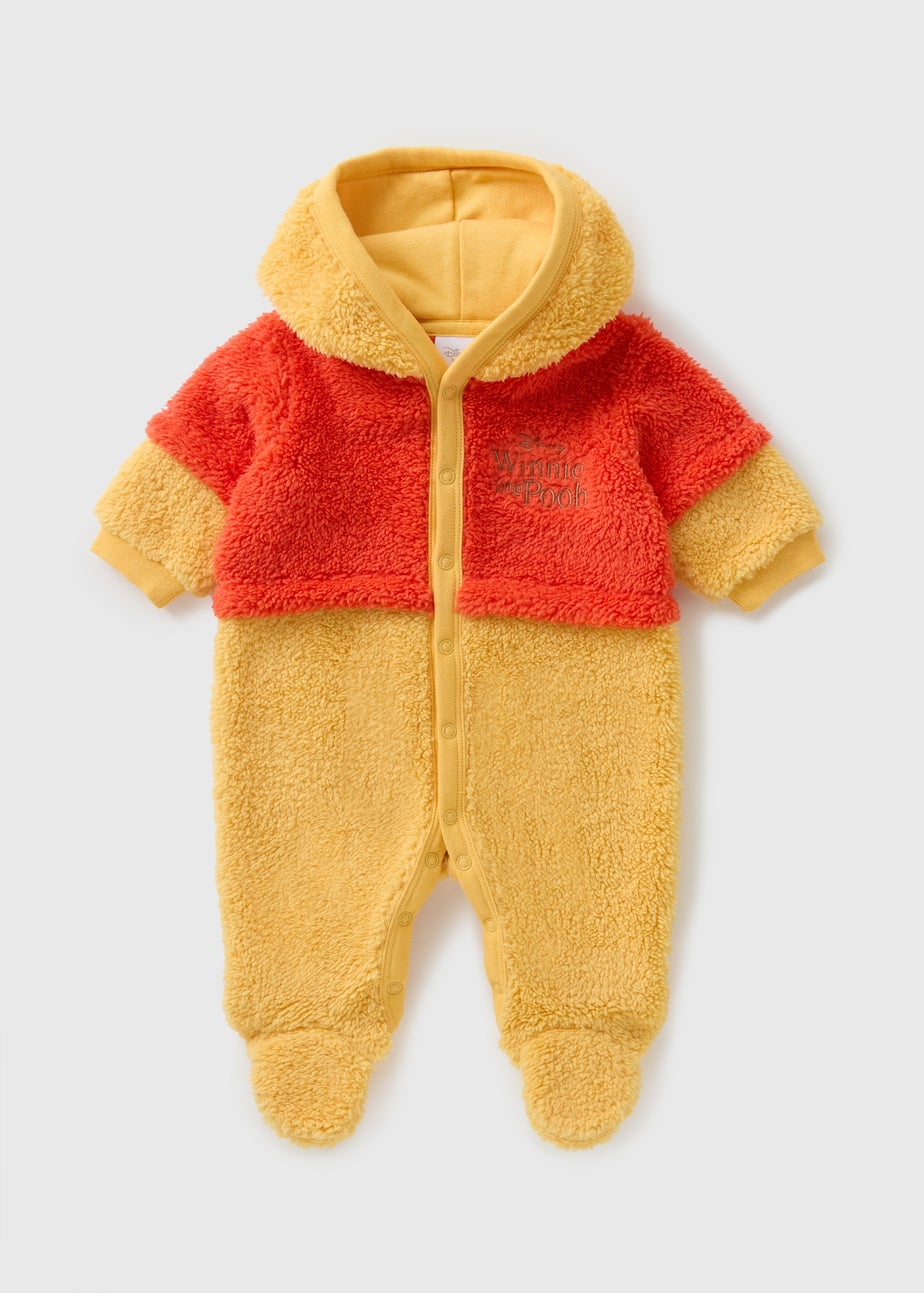 Baby Yellow Winnie The Pooh Onesie (Newborn - 18mths)
