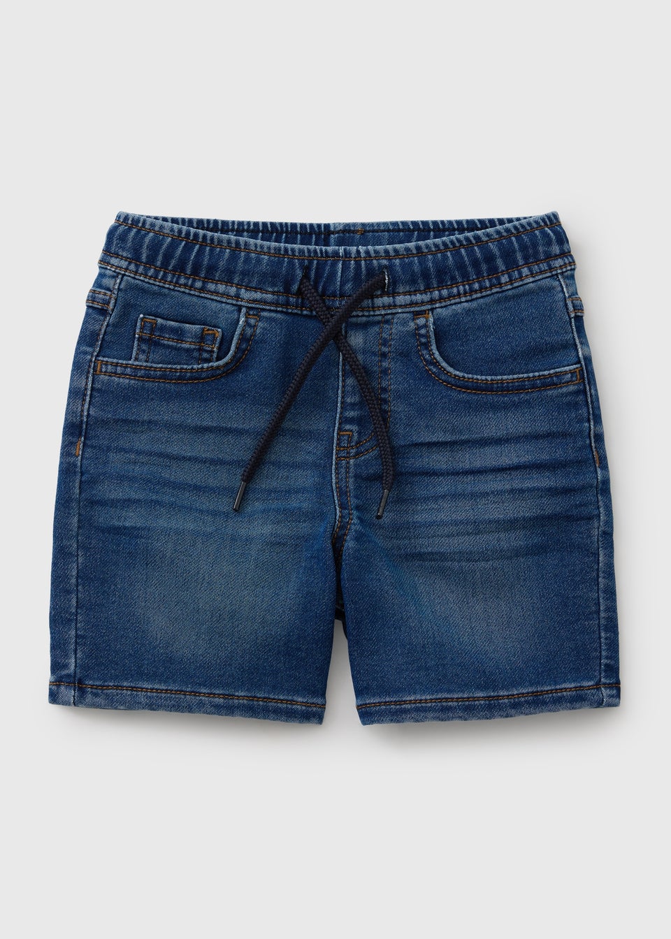 Boys Dark Wash Knitted Denim Shorts (1-7yrs)