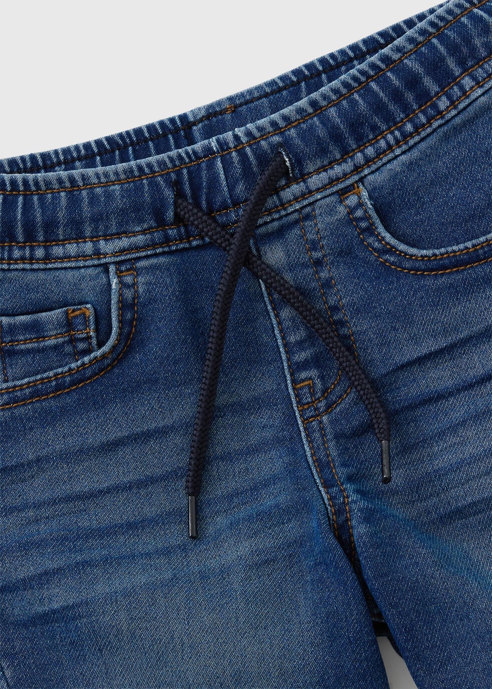 Boys Dark Wash Knitted Denim Shorts (1-7yrs)