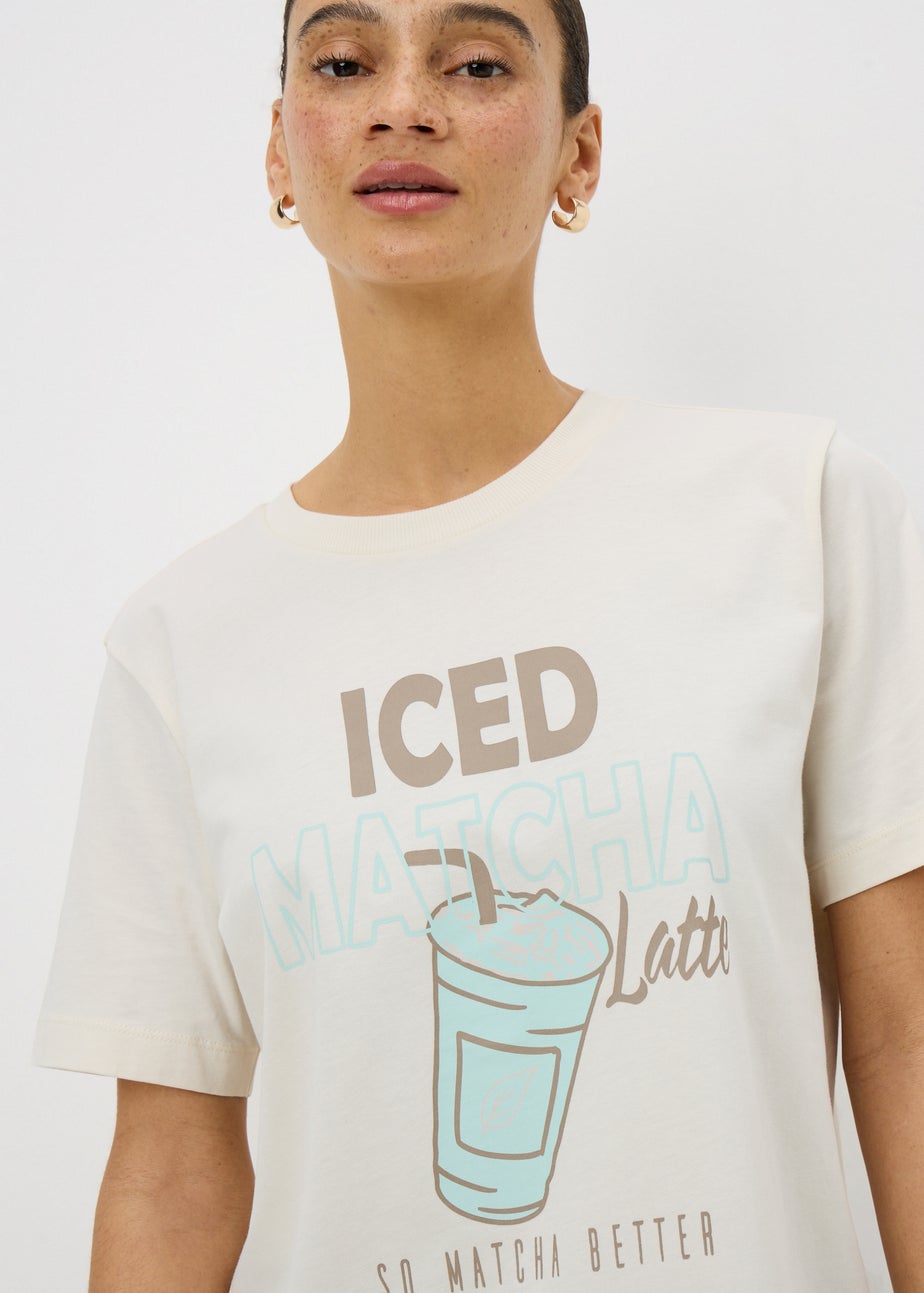 Cream Matcha Graphic T-Shirt