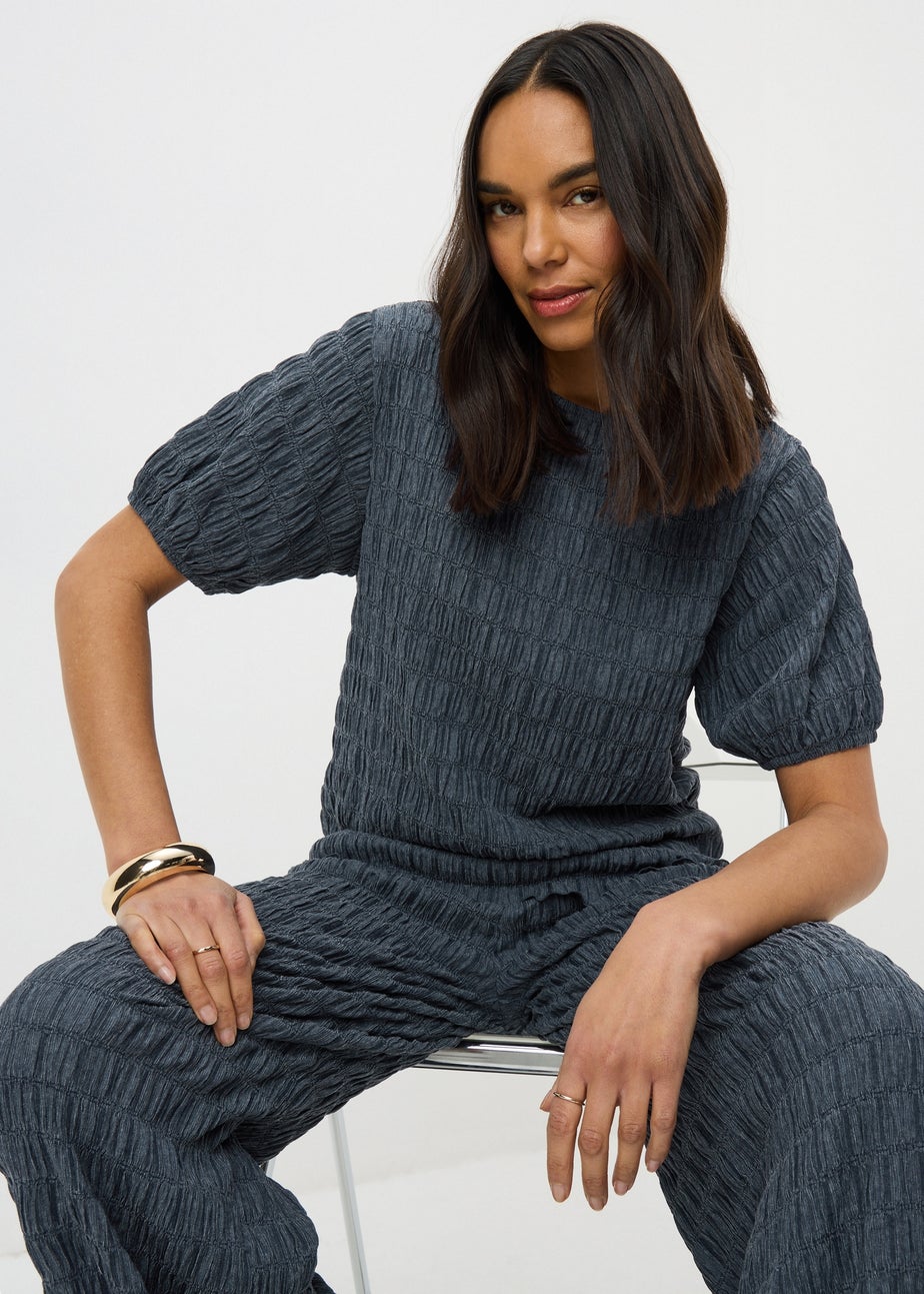 Slate Bubble Texture Co Ord Top