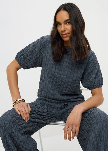 Slate Bubble Texture Co Ord Top