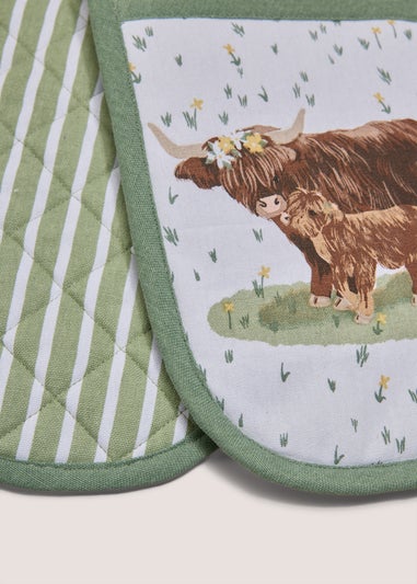Highland Cow Oven Gloves