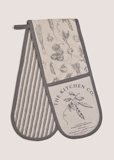 Kitchen Co Veg Print Oven Gloves