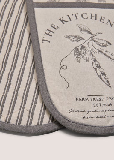 Kitchen Co Veg Print Oven Gloves