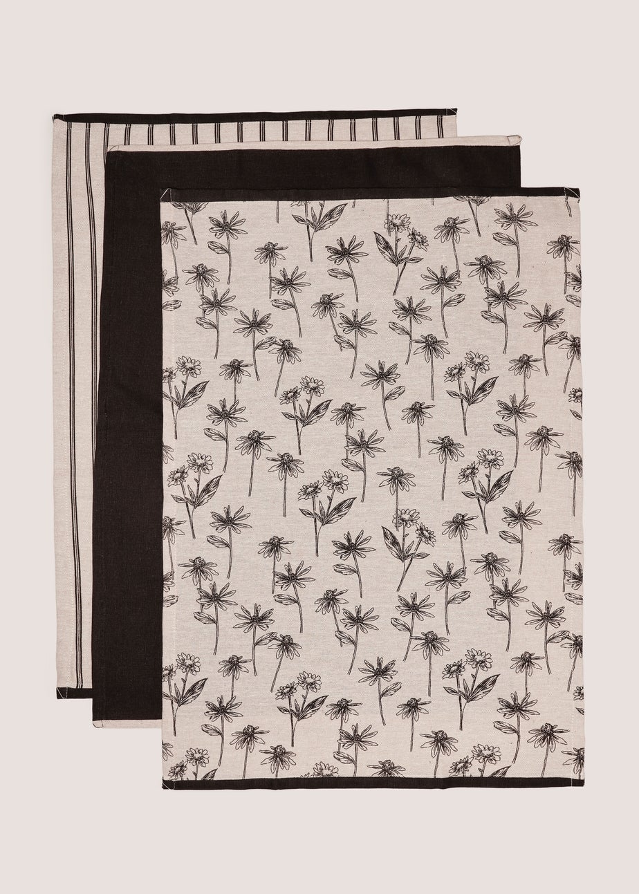 3 Pack Floral Kitchen Co Tea Towels