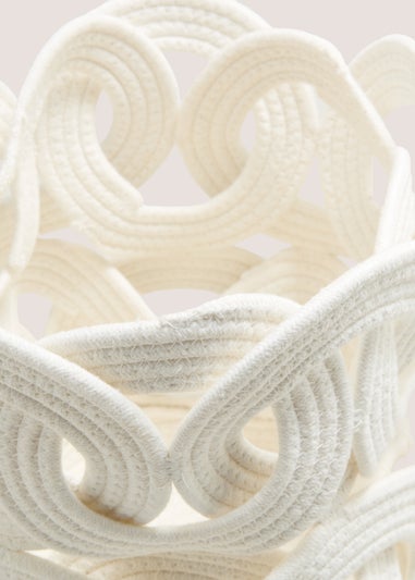 White Rope Design Basket