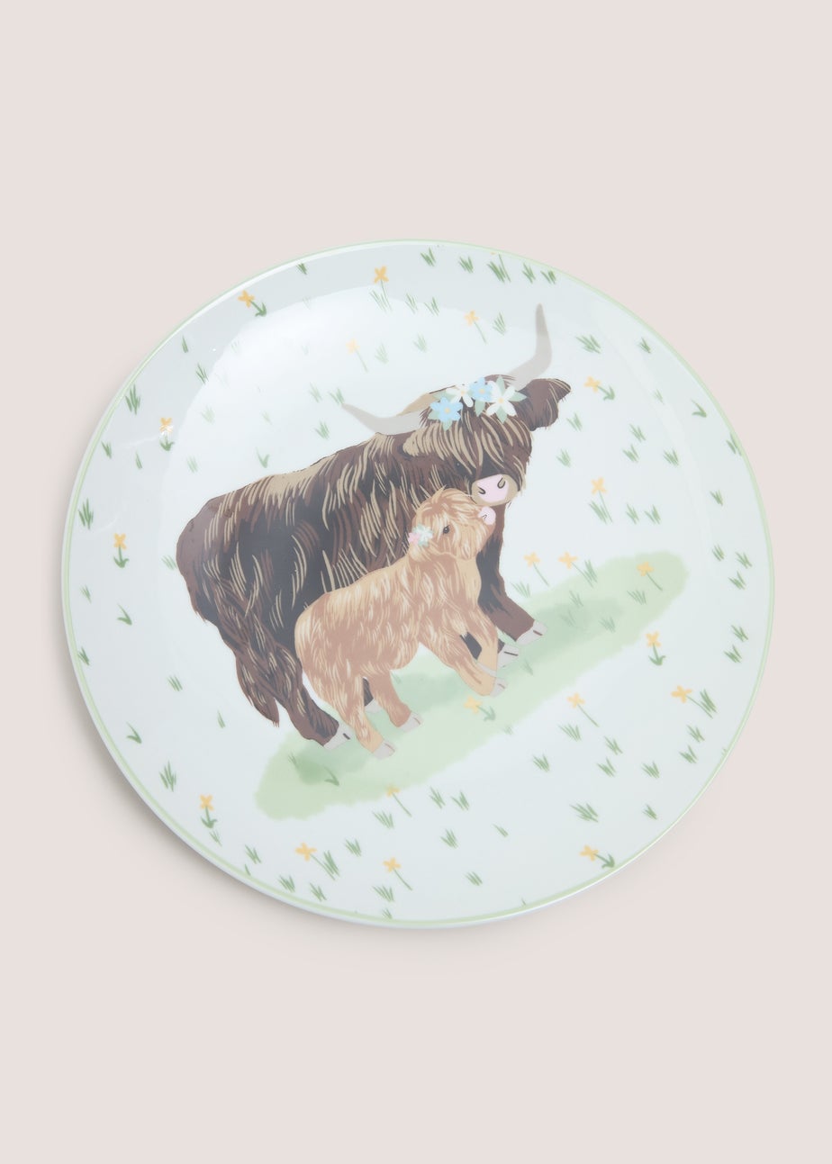 Highland Cow Dinner Plate