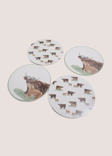4 Pack Highland Cow Placemats