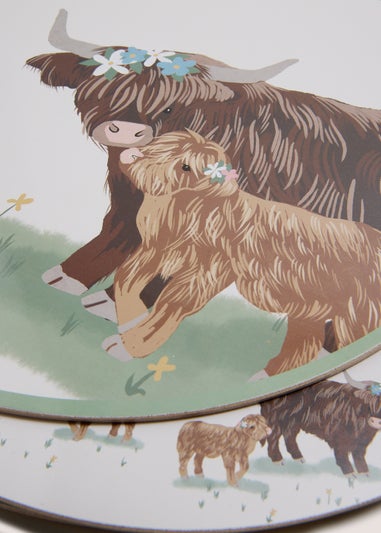 4 Pack Highland Cow Placemats
