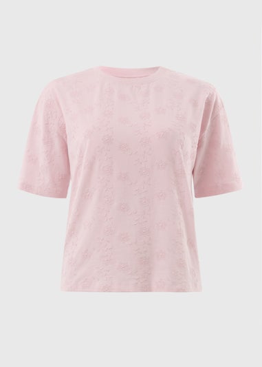 Pink Embroidered Box Top