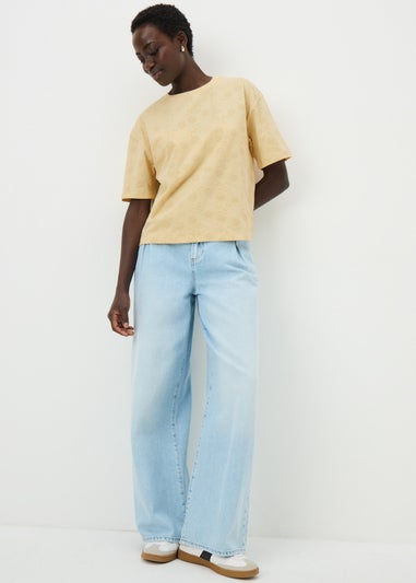 Butter Embroidered Box Top