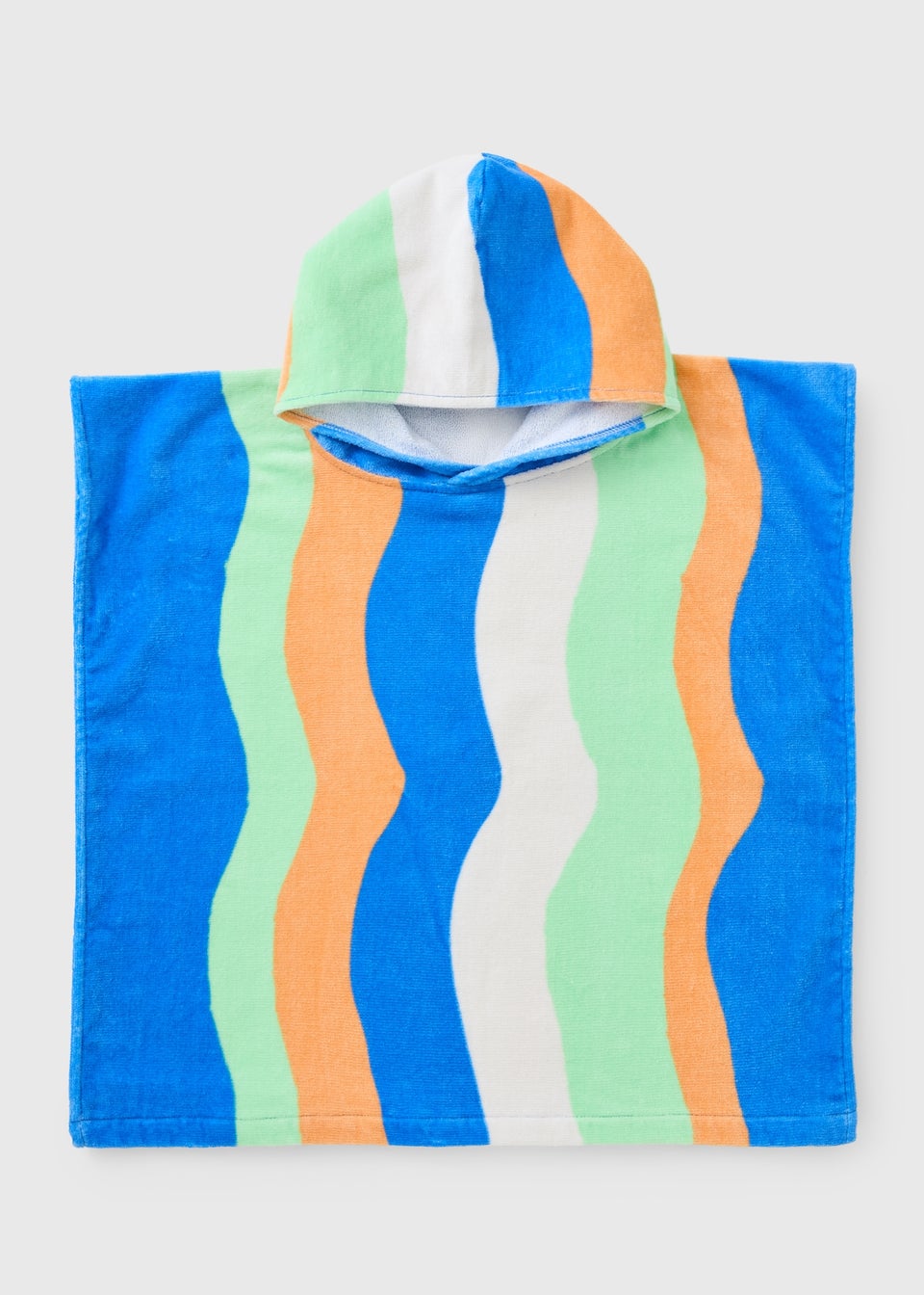 Boys Multicolour Wave Stripe Poncho