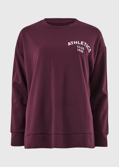 Souluxe Burgundy Graphic Sweatshirt