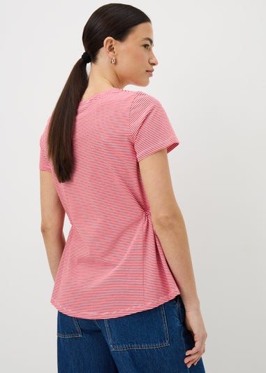 Red Stripe Tie Side T-Shirt