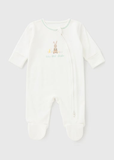 Baby White My First Easter Sleepsuit (Newborn-12mths)