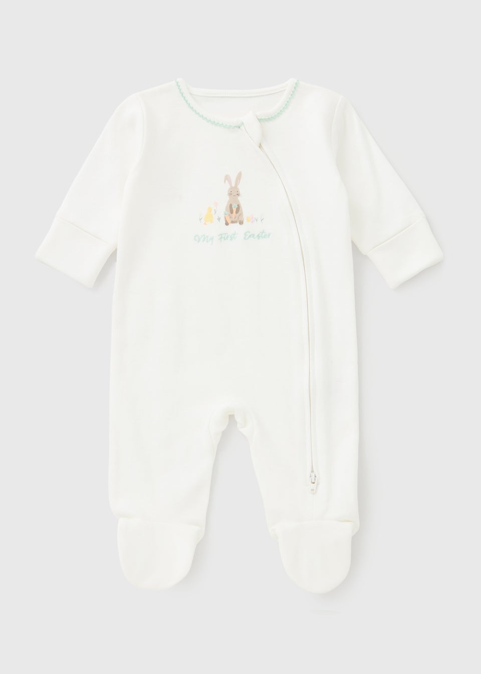 Baby White My First Easter Sleepsuit (Newborn-12mths)